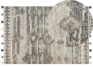 Szürke kilim gyapjúszőnyeg 200 x 300 cm ARATASHEN