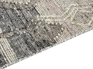 Szürke kilim gyapjúszőnyeg 80 x 150 cm ARATASHEN
