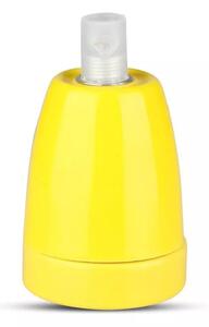 V-TAC E27 sárga porcelán foglalat - SKU 3801