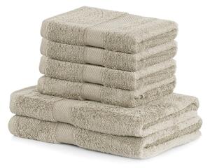 Bamby Beige szett 2 db bézs fürdőlepedővel és 4 db törölközővel - DecoKing