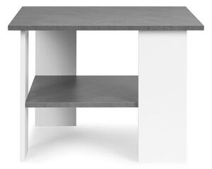 Modern szögletes asztal fehér és szürke színben