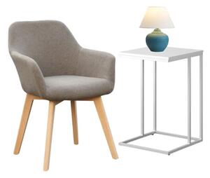 Home staging 3 részes szett - fotel asztali lámpa konzolasztal kék/ fehér