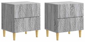 VidaXL Éjjeli asztal 2 pcs Szürke Sonoma 43 x 34,5 x 48 cm Szerelt Fa