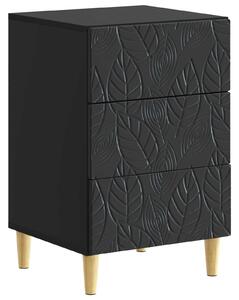 VidaXL Éjjeli asztal Fekete 43 x 39,5 x 66,5 cm Szerelt Fa