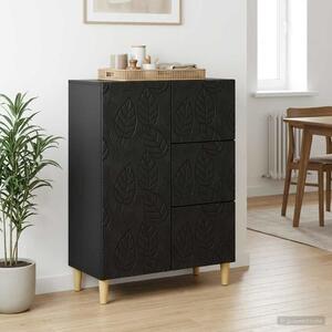 VidaXL Széf Fekete 66 x 34,5 x 90 cm Szerelt Fa