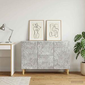 VidaXL Széf Betonszürke 89 x 34,5 x 60 cm Szerelt Fa