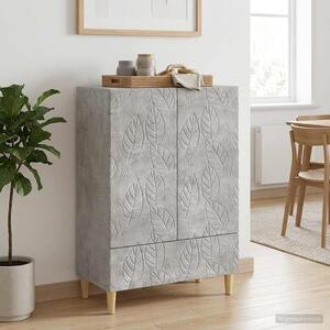 VidaXL Széf Betonszürke 66 x 34,5 x 95 cm Szerelt Fa