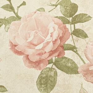 Rózsaszín rózsa mintás tapéta (218107)