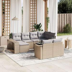 VidaXL Polyrattan Kerti Ülőgarnitúra - 11 részes - Bézs