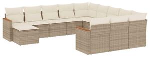 VidaXL Polyrattan Kerti Ülőgarnitúra - 12 részes - Bézs