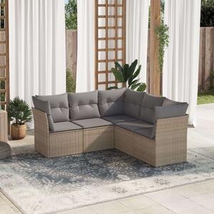 VidaXL Polyrattan Kerti Ülőgarnitúra - 5 részes, Bézs