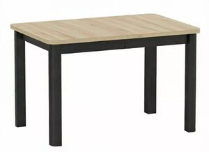 Oskar bővíthető étkezőasztal laminált lappal tölgy artisan/fekete matt