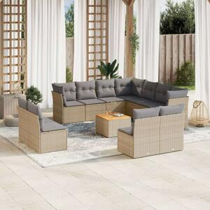 VidaXL Polyrattan Kerti Ülőgarnitúra - 12 részes - Bézs