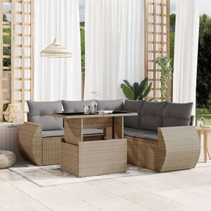 VidaXL Polyrattan Kerti Ülőgarnitúra - 6 részes - Bézs