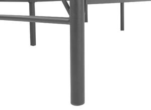 Franciaágy 160 cm DIROU (ágyráccsal) (fekete). 1007239