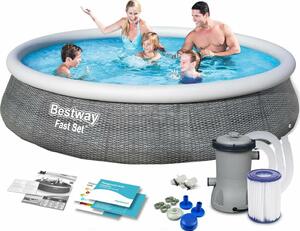 Bestway puhafalú medence vízforgatóval 396x84cm