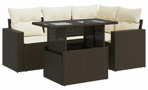 VidaXL Polyrattan Kerti Ülőgarnitúra - 5 részes - Barna