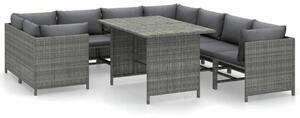 VidaXL Polyrattan Kerti Bútorszett - 9 Elemes