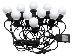 V-TAC LED 10W party fényfüzér 5m 10db fényforrással, meleg fehér - SKU 217436