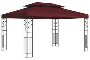VidaXL Pavilon 3,97 x 2,96 x 2,68 m Bordó Poliészter és acél