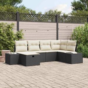 VidaXL Kanapé Szett párnával 7 pcs polirattan