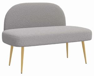 VidaXL Kárpitozott pad háttámlával Világosszürke 110 x 60 x 76 cm