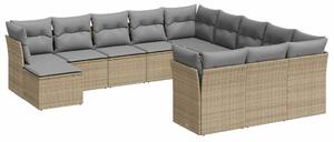 VidaXL Polyrattan Kerti Ülőgarnitúra - 12 részes - Bézs