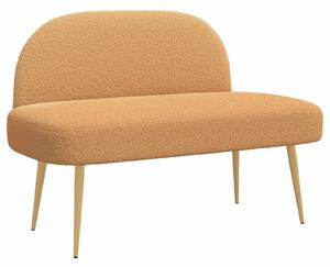 VidaXL Kárpitozott pad háttámlával Bézs 110 x 60 x 76 cm Bouclé