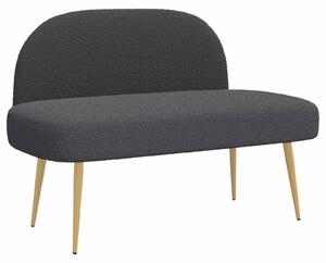 VidaXL Kárpitozott pad háttámlával Sötétszürke 110 x 60 x 76 cm Bouclé