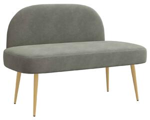 VidaXL Kárpitozott pad háttámlával Világosszürke 110 x 60 x 76 cm