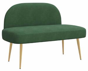 VidaXL Kárpitozott pad háttámlával Zsungel zöld 110 x 60 x 76 cm