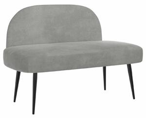 VidaXL Kárpitozott pad háttámlával Világosszürke 110 x 60 x 76 cm