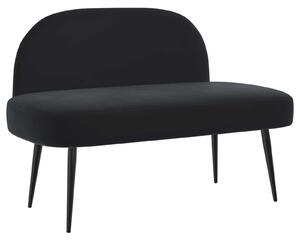 VidaXL Kárpitozott pad háttámlával Fekete 110 x 60 x 76 cm Bársony