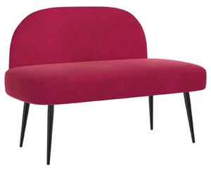VidaXL Kárpitozott pad háttámlával bordó 110 x 60 x 76 cm Bársony