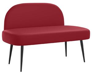 VidaXL Kárpitozott pad háttámlával bordó 110 x 60 x 76 cm Műbőr