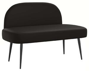VidaXL Kárpitozott pad háttámlával Fekete 110 x 60 x 76 cm Műbőr