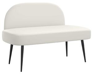 VidaXL Kárpitozott pad háttámlával Fehér 110 x 60 x 76 cm Műbőr