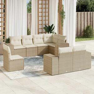 VidaXL Polyrattan Kerti Ülőgarnitúra - 8 részes - Bézs