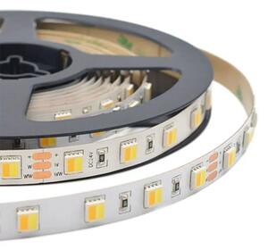 V-TAC 24V CCT, változtatható színhőmérsékletű IP65 LED szalag, SMD 2835, 120 LED/m - SKU 2898