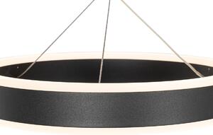 Függesztett lámpa fekete kerek, LED 3 fokozatban szabályozható 3 lámpával - Lyani