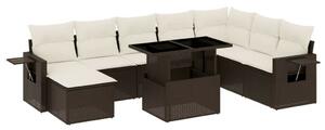 VidaXL Polyrattan Kerti Ülőgarnitúra - 9 részes - Barna