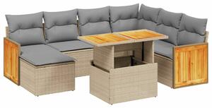 VidaXL Polyrattan Kerti Ülőgarnitúra - 8 részes - Bézs