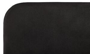 Fekete bársony franciaágy 140 x 200 cm FLAYAT