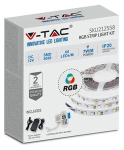 V-TAC LED szalag szett IP20 SMD 5050 chip 60 db/m RGB - SKU 212558