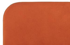 Narancssárga bársony franciaágy 180 x 200 cm FLAYAT