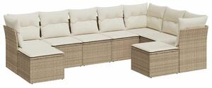 VidaXL Polyrattan Kerti Ülőgarnitúra - 9 részes - Bézs