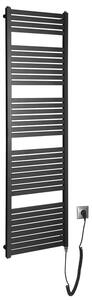 Aqualine Aqualine, TONDI-E elektromos fűtőelem, egyenes, 450x1690 mm, 600W, fekete matt, DE446T