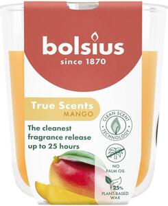 Gyertya Bolsius True Scents, mangó, 80x73 mm, üvegben