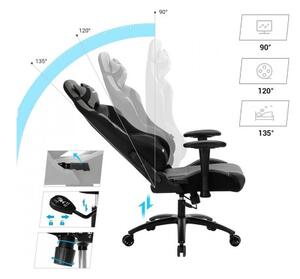 Ergonomikus állítható gamer szék (fekete/szürke)