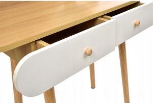 Skandináv stílusú pipere asztal fa hatású asztallappal